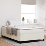 vidaXL Cadre de lit Crème 120 x 200 cm Tissu en velours côtelé