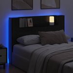 vidaXL Cabinet de Tête de Lit Chêne noir Bois d'ingénierie