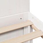 vidaXL Lit bibliothèque sans matelas blanc 120x190 cm bois pin massif