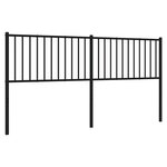 vidaXL Tête de lit métal noir 180 cm