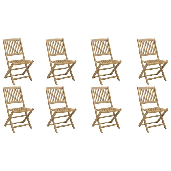 vidaXL Chaises de jardin pliantes lot de 8 48 5x57x90 cm bois d'acacia