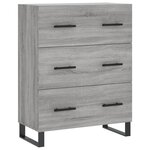 vidaXL Buffet haut Sonoma gris 69 5x34x180 cm Bois d'ingénierie