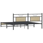 vidaXL Cadre de lit en métal sans matelas chêne sonoma 180x200 cm