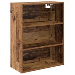 vidaXL Haut Armoire 2 Pièces Bois Ancien Bois Aggloméré et Verre
