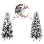 vidaXL Sapin de Noël artificiel à charnières avec support blanc 120 cm