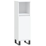 vidaXL Ensemble de meubles salle de bain 3 Pièces blanc bois d'ingénierie