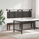 vidaXL Tête de lit suspendue Noir PU antique
