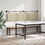 vidaXL Tête de lit suspendue Crème Simili cuir