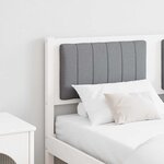 vidaXL Tête de lit capitonnée avec tête de lit Blanc 140 cm Pin massif