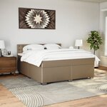 vidaXL Sommier à lattes de lit avec matelas Cappuccino 180x200 cm