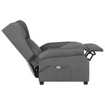 vidaXL Fauteuil de massage Gris clair Tissu