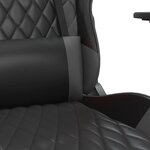 vidaXL Chaise de jeu de massage avec repose-pied Noir&Gris Similicuir