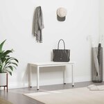 vidaXL banc Blanc 80 x 35 x 45 cm Bois de pin massif