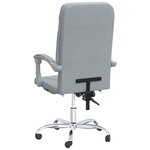 vidaXL Fauteuil inclinable de bureau Gris clair Tissu