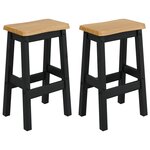 vidaXL Tabouret de bar haut EKAI 2 pc Noir 40 x 29 x 63 cm