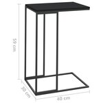 Vidaxl table d'appoint noir 40x30x59 cm bois d'ingénierie