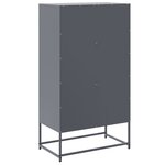 vidaXL Buffet anthracite 68 5x38 5x123 5 cm acier