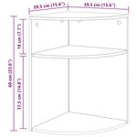 vidaXL Table d'appoint Chêne fumé 39 7 x 39 7 x 60 cm