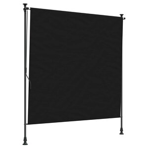 vidaXL Store Roulant Extérieur Noir 150 x 270 cm