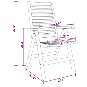 vidaXL Set de 4 chaises pliantes en teck massif