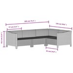 vidaXL Salon de jardin 7 Pièces avec coussins Gris Résine tressée