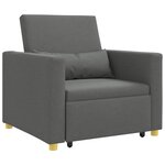 vidaXL Canapé-lit escamotable simple Gris foncé 90 x 165 x 87 cm tissu