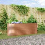 vidaXL Jardinière surélevée Marron 240 x 80 x 81 cm Acier