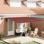 vidaXL Auvent Rétractable orange et marron 400 ×350 cm tissu