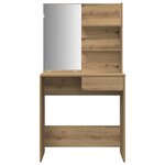 vidaXL Ensemble de coiffeuse chêne artisanal bois ingénierie