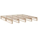 vidaXL Lit bibliothèque sans matelas 200x200 cm bois massif de pin