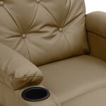 vidaXL Fauteuil de massage électrique Cappuccino Similicuir