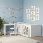 vidaXL Bureau de lit Blanc Bois d'ingénierie 100 x 45 x 75 cm