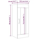 vidaXL Armoire murale suspendue Gris béton 34 5x34x90 cm