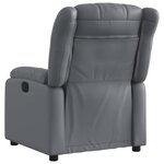 vidaXL Fauteuil inclinable électrique Gris Similicuir