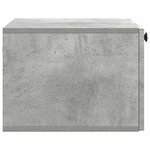 vidaXL Meuble TV mural Gris béton 59 5 x 41 x 30 cm Bois d'ingénierie