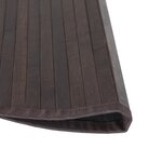 vidaXL Tapis rond marron foncé 80 cm bambou