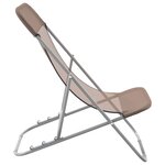 vidaXL Chaises de plage pliantes 2Pièces textilène acier enduit de poudre