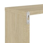 vidaXL Étagères cube murales 2 Pièces Chêne sonoma 26x15x26 cm