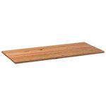 vidaXL Dessus de bureau marron clair bois chêne massif rectangulaire