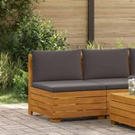 vidaXL Sofa de jardin milieu Bois d'Acacia Massif Marron