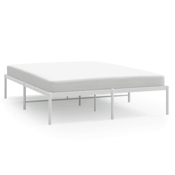 vidaXL Cadre de lit métal sans matelas blanc 140x200 cm