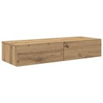 vidaXL Étagère murale avec tiroirs chêne artisanal bois d'ingénierie