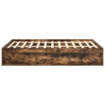 vidaXL Cadre de lit sans matelas chêne fumé 160x200 cm