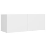 vidaXL Ensemble de meubles TV 5 Pièces Blanc Bois d'ingénierie