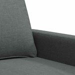 vidaXL Canapé à 2 places Gris foncé 120 cm Tissu