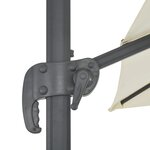 vidaXL Parasol de jardin avec base portable sable