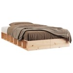 vidaXL Cadre de lit 100x200 cm Bois massif