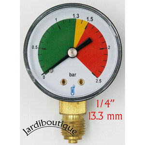 Manomètre piscine manopi filetage 1/4 pouce