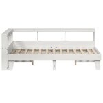 vidaXL Lit bibliothèque sans matelas blanc 120x190 cm bois pin massif