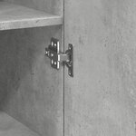 vidaXL Buffet haut gris béton 40x42 5x185 cm bois d'ingénierie
